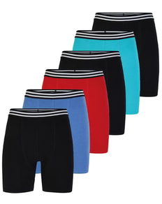 Bigdude 6 Pack Assorted Boxer Shorts Mixed